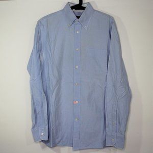 Hackett London Mens Small Blue Button Up Dress Shirt A1075